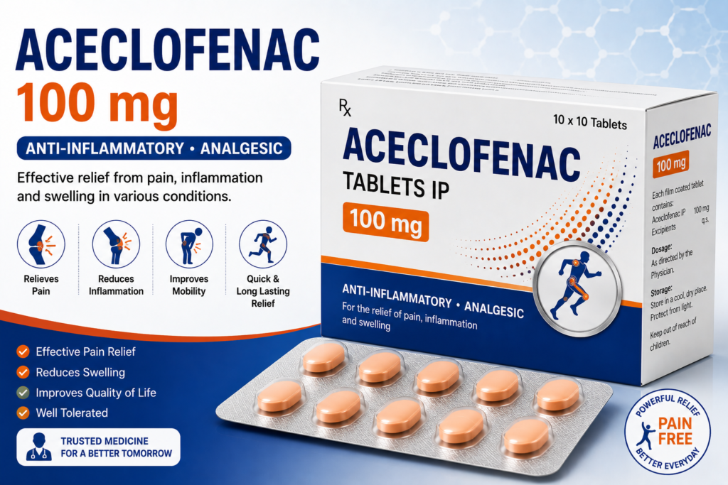 Aceclofenac 100 mg Tablet