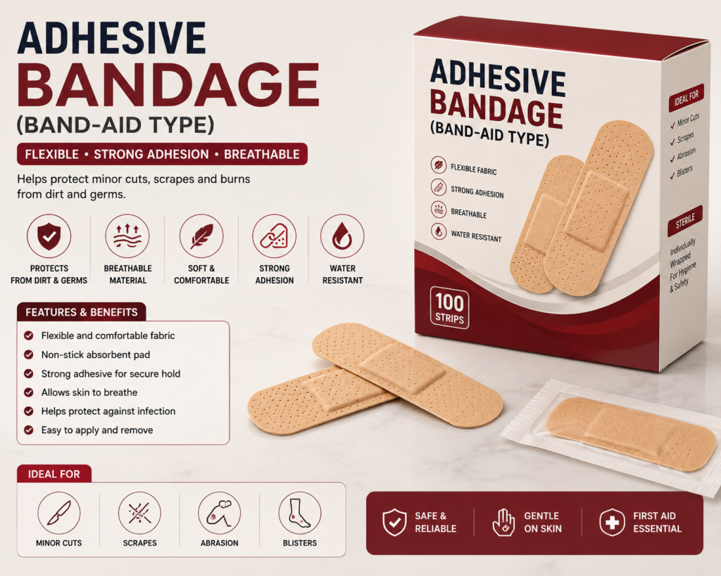 Adhesive Bandage – Sterile First Aid Strip