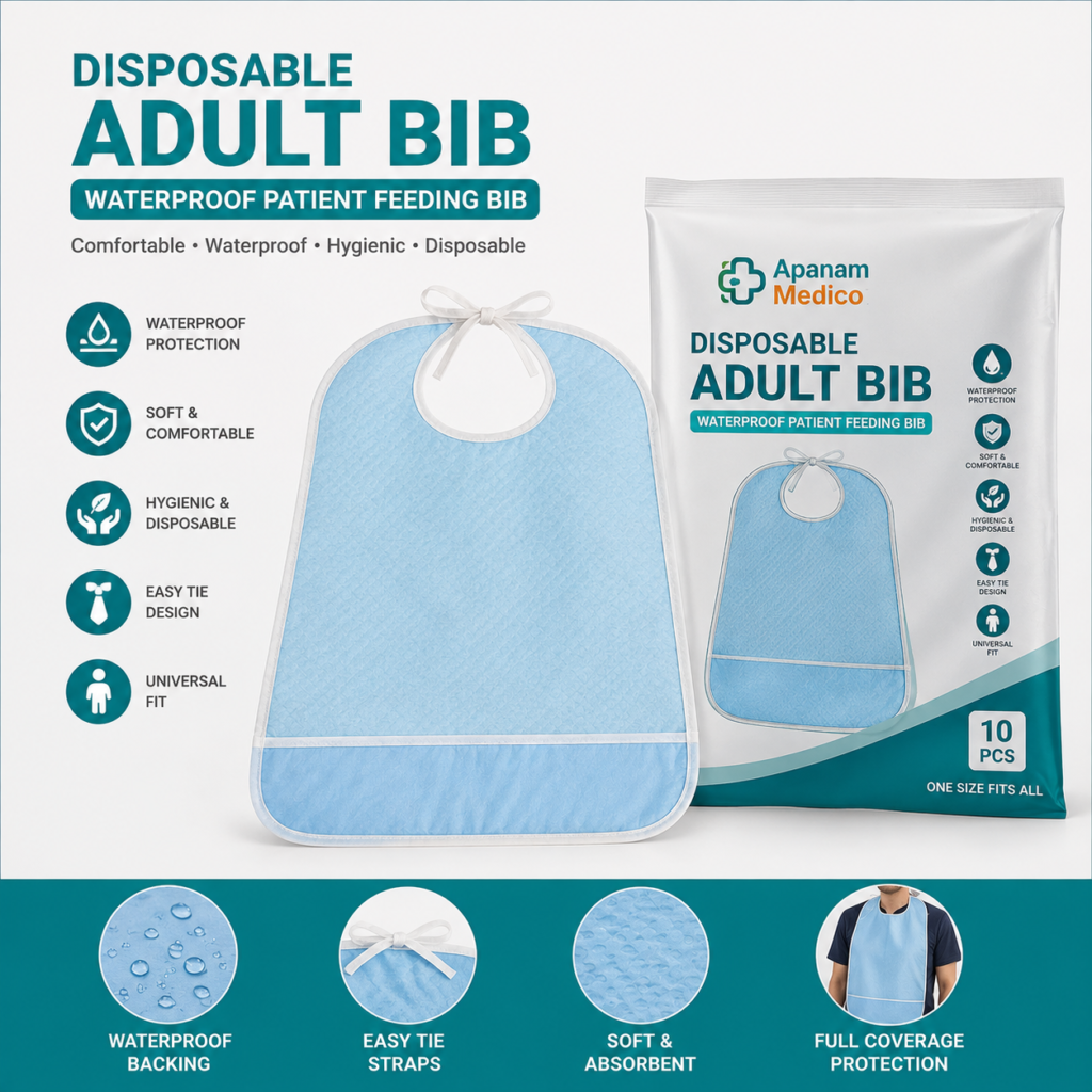 Disposable Adult Bib – Patient Feeding Bib