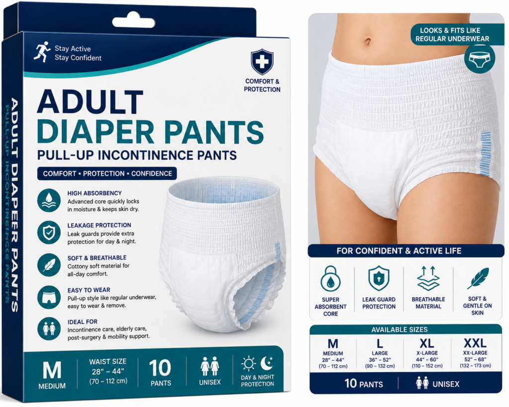 dult Diaper Pants for Incontinence Care
