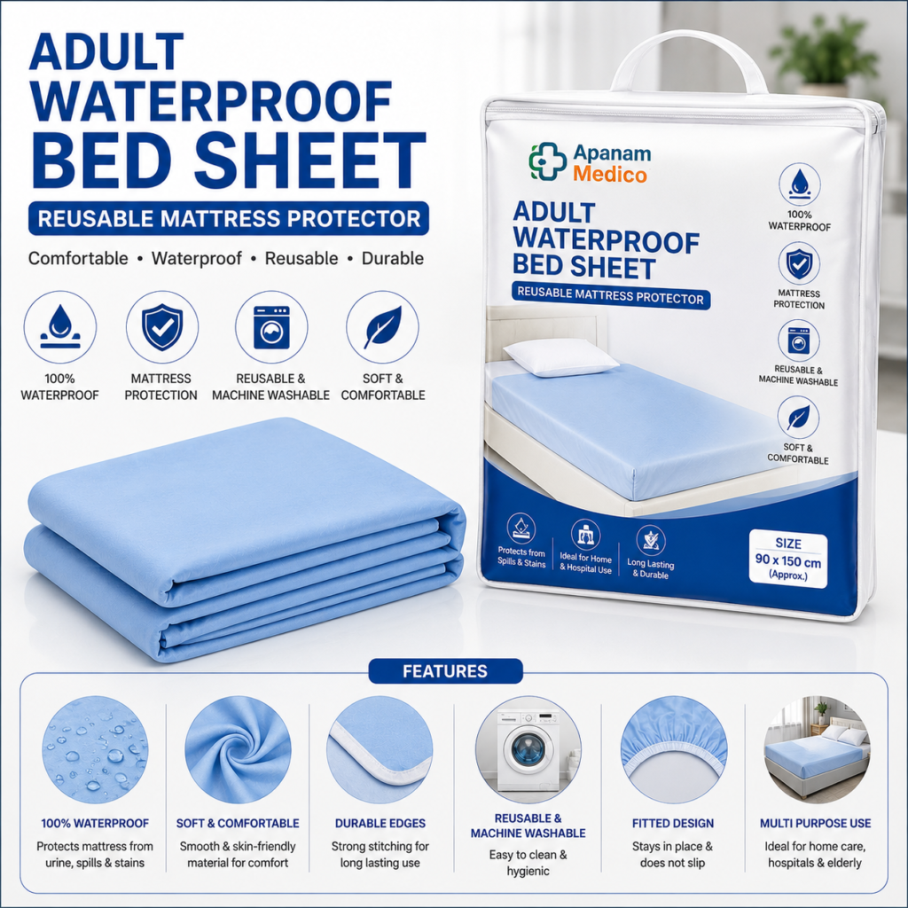 Adult Waterproof Bed Sheet – Reusable Mattress Protector