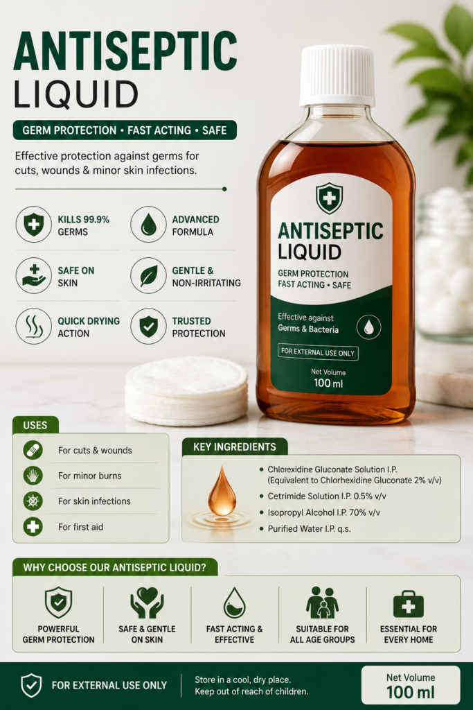 Antiseptic Liquid – First Aid & Skin Cleansing