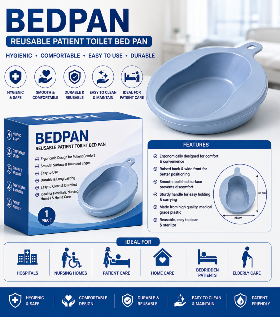 Bedpan – Reusable Patient Toilet Bed Pan