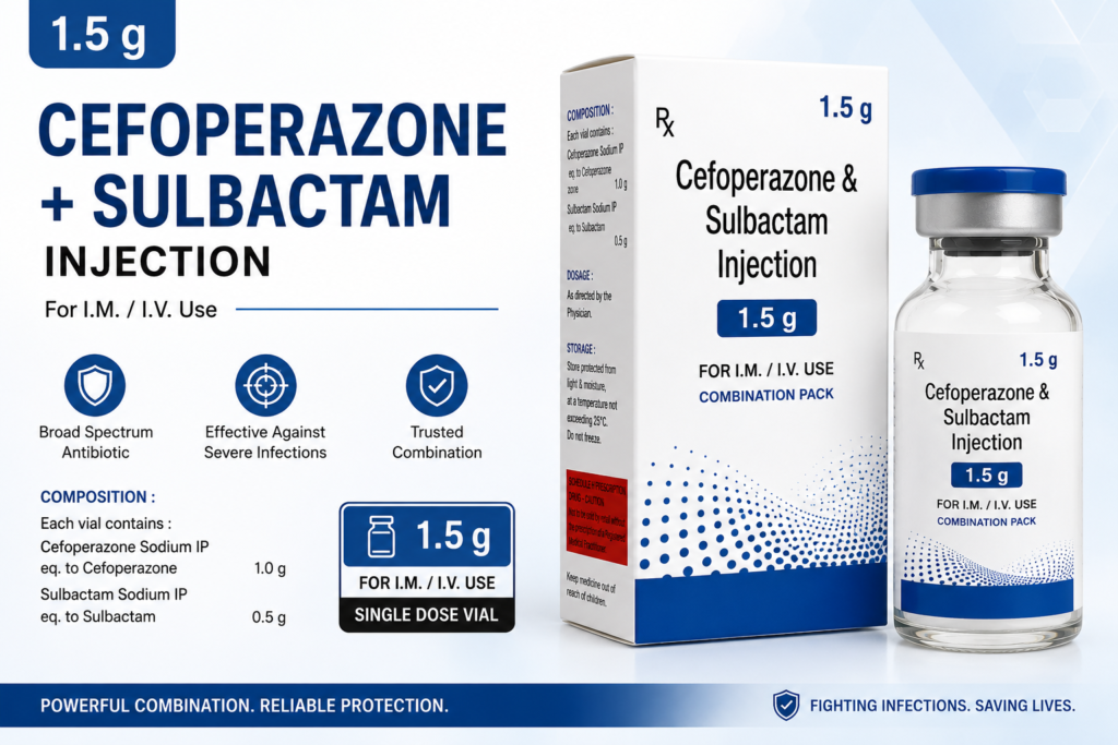 Cefoperazone + Sulbactam Injection 1.5 g