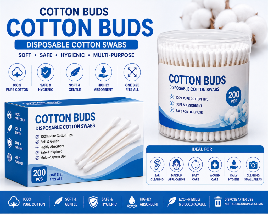 Cotton Buds – Disposable Cotton Swabs