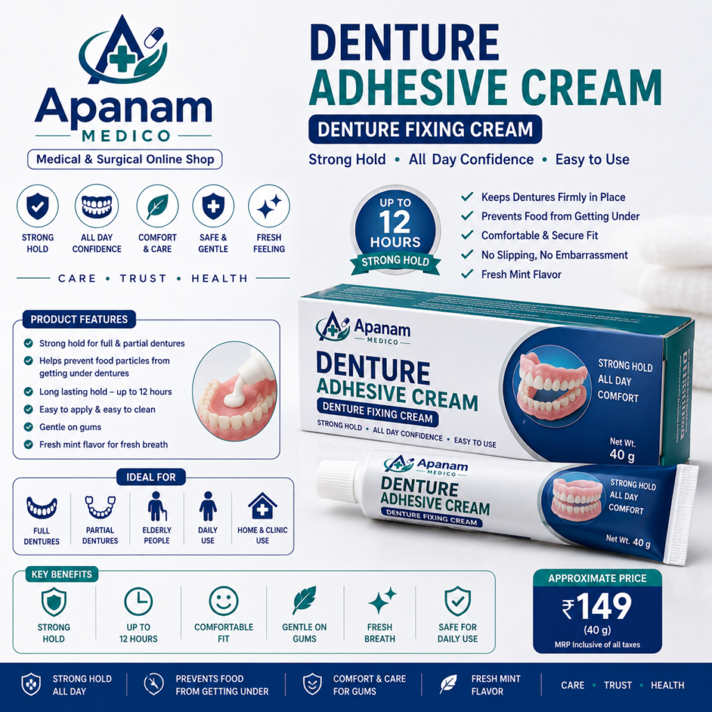 Denture Adhesive Cream – Denture Fixing Cream