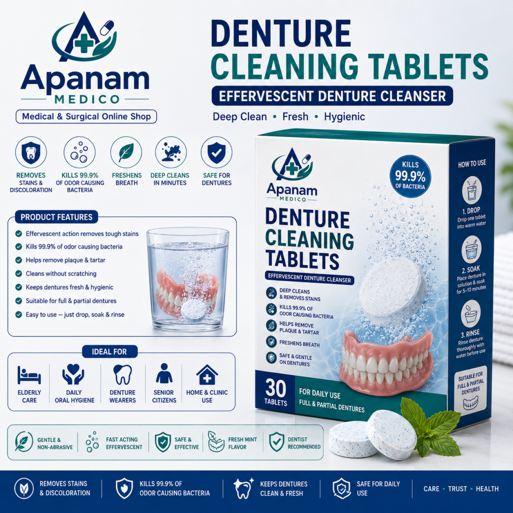 Denture Cleaning Tablets – Effervescent Denture Cleanser