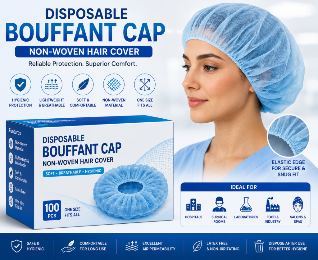 Disposable Bouffant Cap – Non-Woven Hair Cover