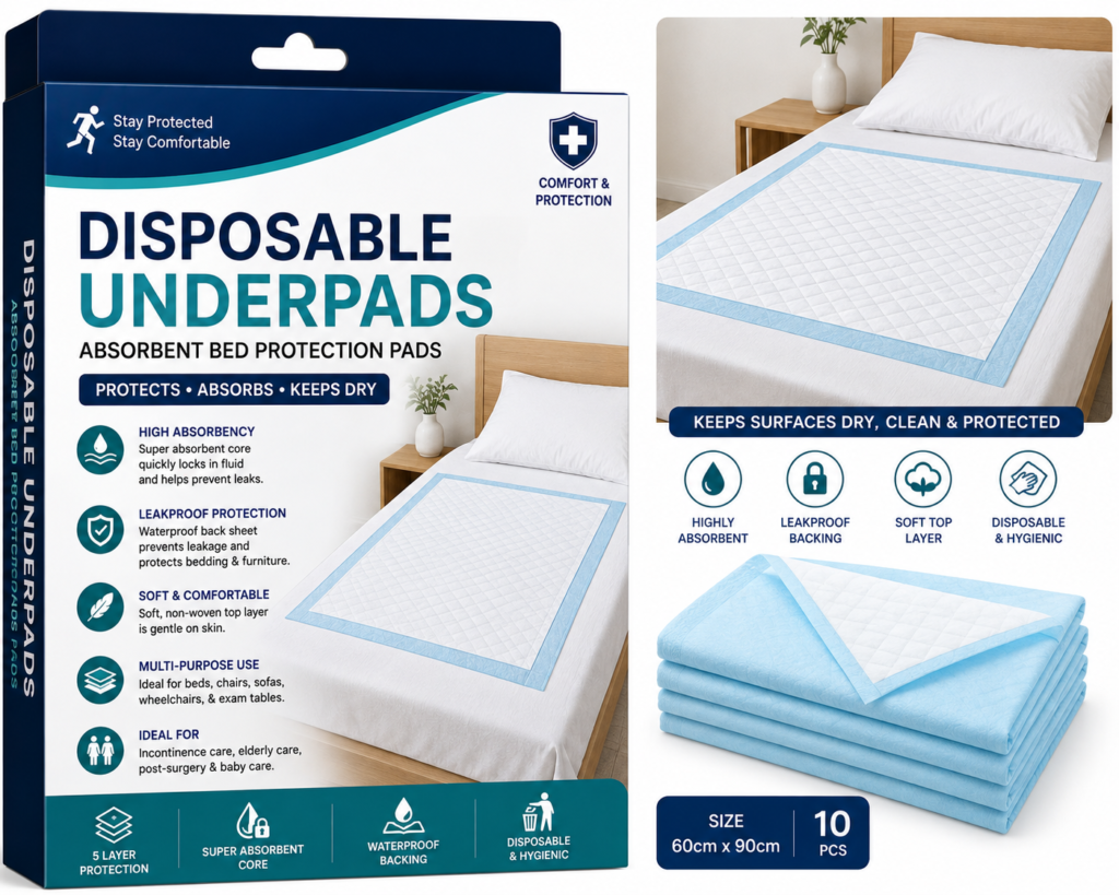 Disposable Underpads – Absorbent Bed Protection Pads