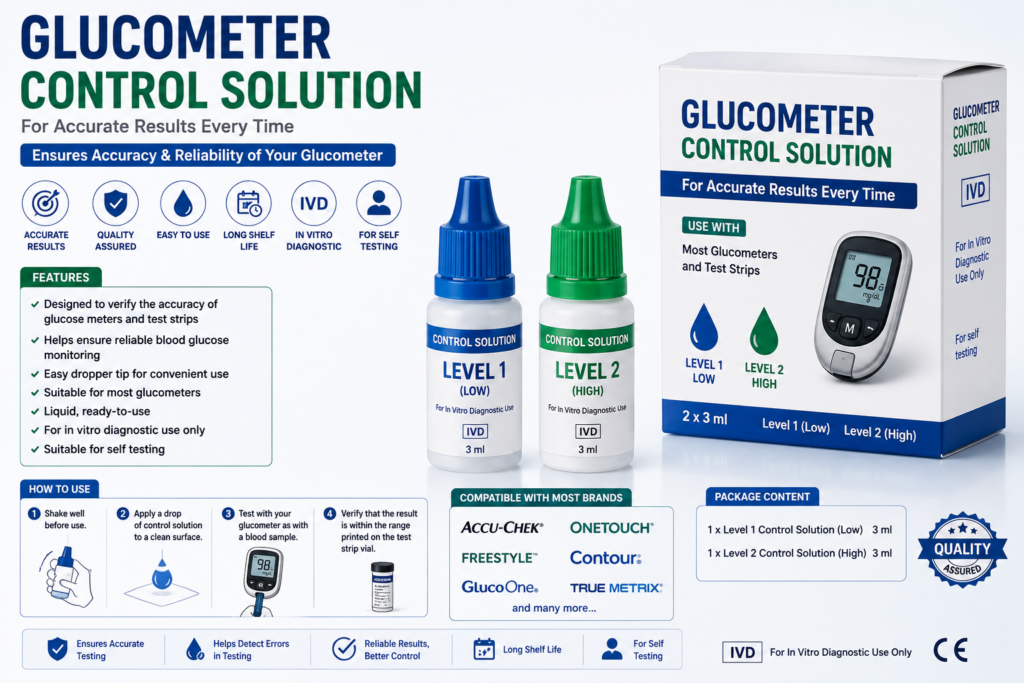 Glucometer Control Solution – Blood Glucose Meter Testing Solution