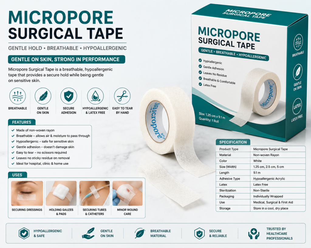 Micropore Surgical Tape – Medical Adhesive Tape