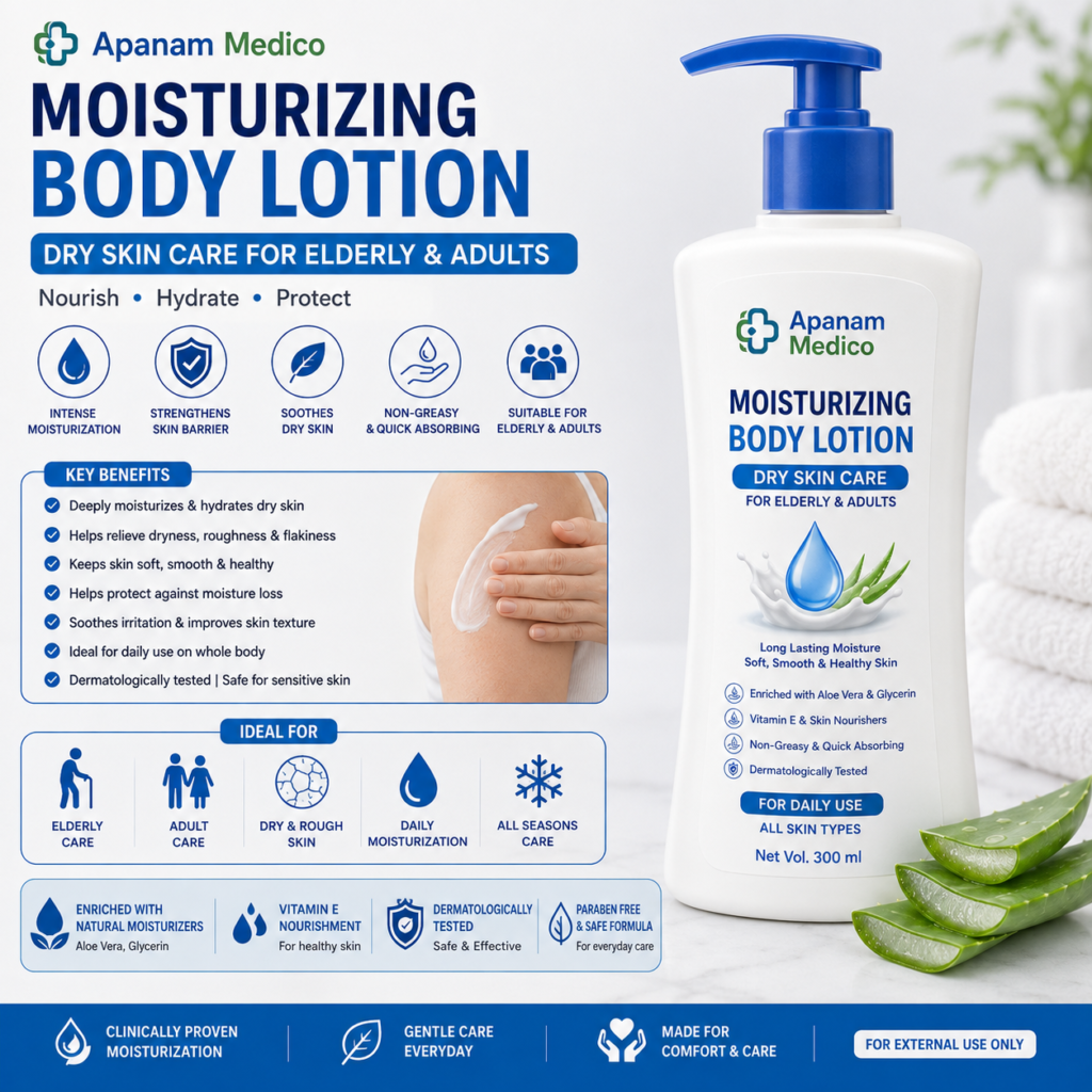 Moisturizing Body Lotion – Dry Skin Care for Elderly & Adults