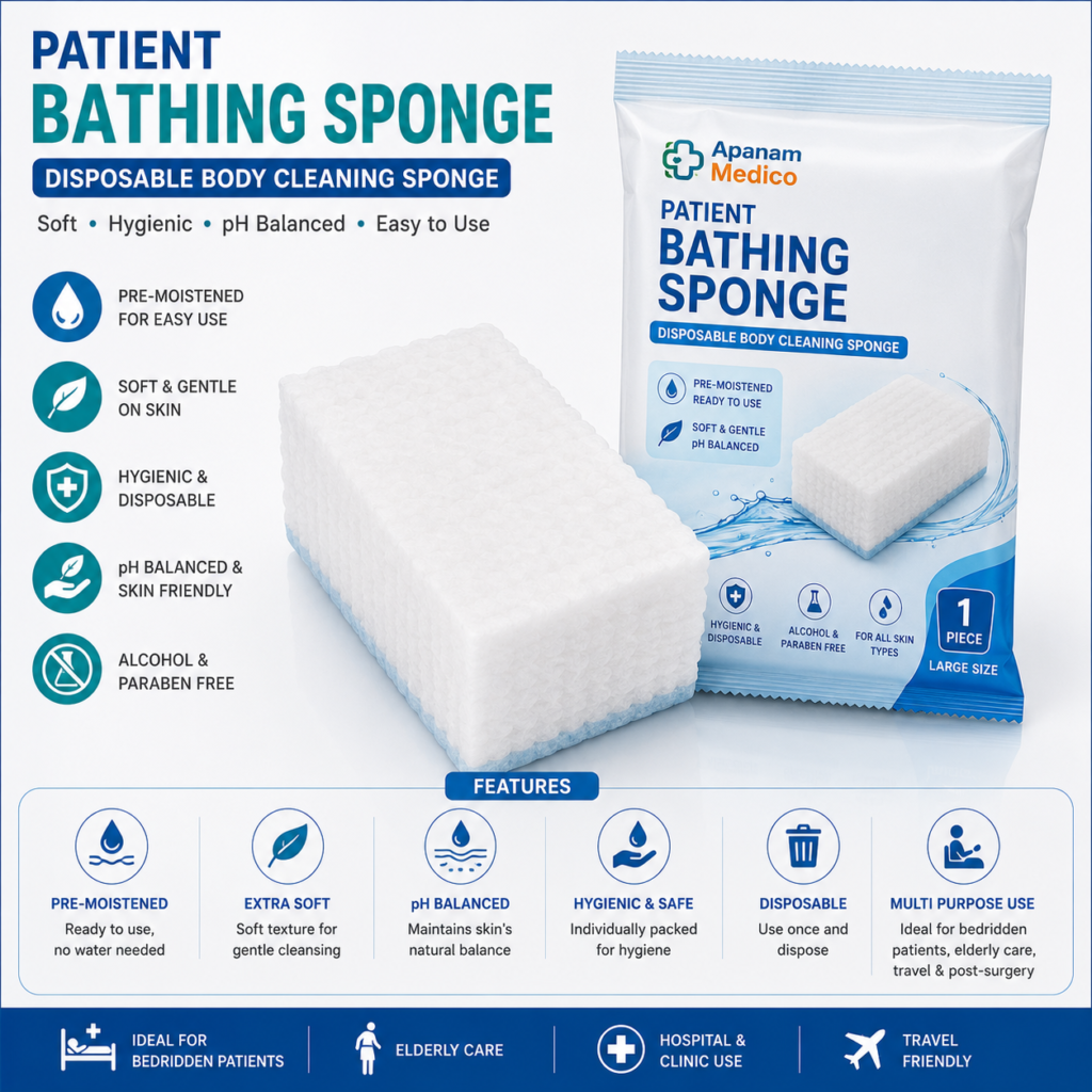 Patient Bathing Sponge – Disposable Body Cleaning Sponge