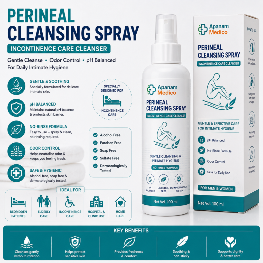 Perineal Cleansing Spray – No-Rinse Incontinence Care Cleanser