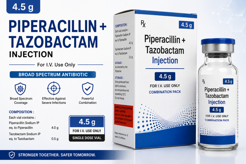 Piperacillin + Tazobactam Injection 4.5 g