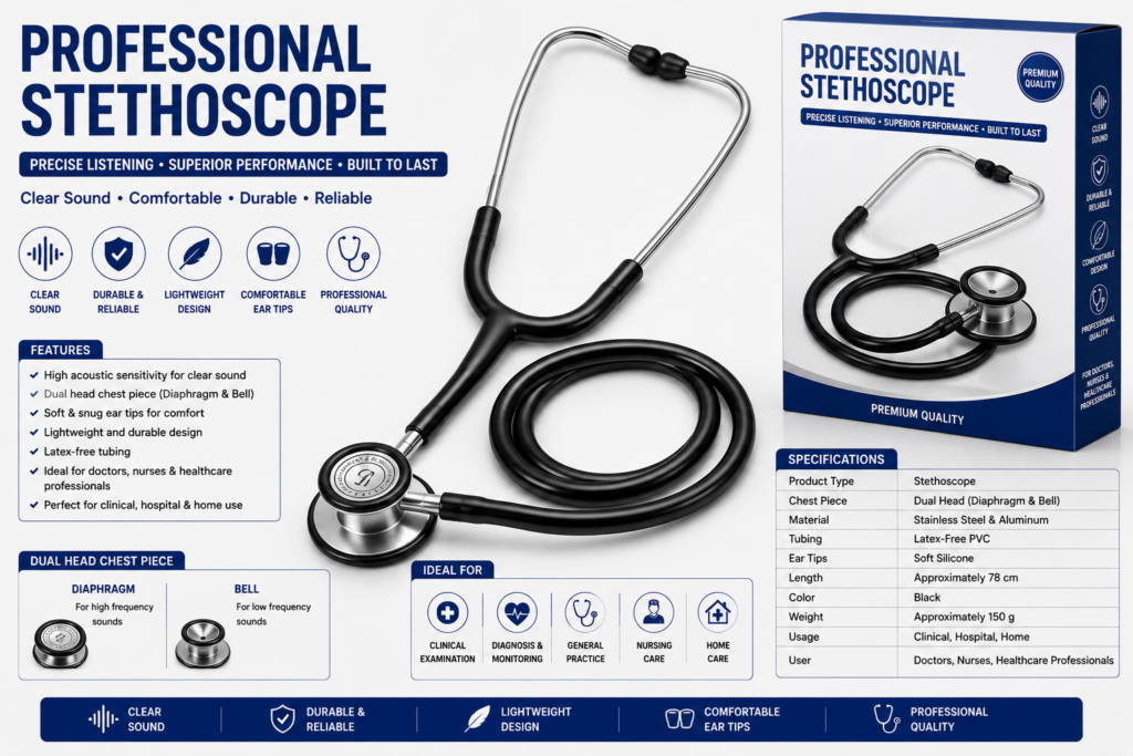 Stethoscope – Professional Medical Stethoscope