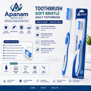 Toothbrush – Soft Bristle Adult Toothbrush