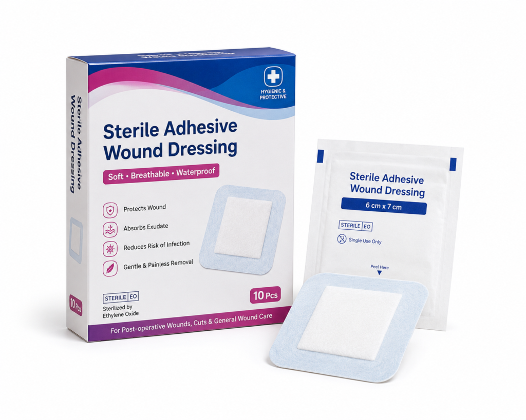 Sterile Adhesive Wound Dressing – Absorbent Dressing Pad