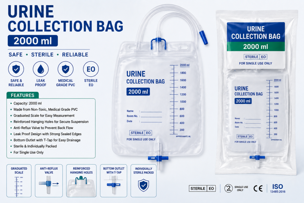 Urine Collection Bag 2000 ml